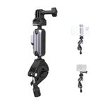 PGYTECH CapLock Bike Motorcycle Handlebar Mount for DJI OSMO Action 5/4/3/2, Gopro Hero 13/12/11/10, OSMO Pocket 3/2, Action Cameras for Insta360 X4/ONE RS/R/X3/X2 with 1/4"-20 Thread Adapter