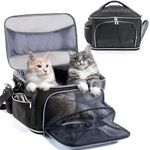 CLAWIST Large Cat Carrier Soft for 2 Cats, Pet Carrier for Small Dogs, Collapsible Cat Travel Carrier for Large Cats 20 lbs, Double Cat Transport Carrier Soft