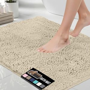 Gorilla Grip Thick Soft Absorbent Chenille Bath Rug