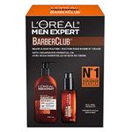 L'Oreal Paris Men Expert Barberclub Kit with Beard Oil, 3 in 1 Face Wash, beard Wash and Shampoo for Men, with Cedarwood Essential Oil, Full Size Products, 2 Count