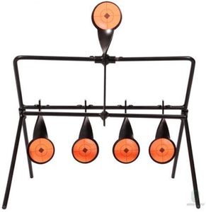 HHH Caza Galería Balanceo Blanco Spinning Auto Reset Juego Pistola de Aire Rifle ESCOPETAS Caza