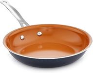 Gotham Steel 11 Inch Non Stick Frying Pan Nonstick Pan with Ceramic Copper Coating for Long Lasting Nonstick Frying Pan Skillet for Cooking with Stay Cool Handle, Oven/Dishwasher Safe, Non Toxic