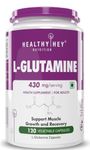 HealthyHey L Glutamine Capsules High Strength-120 Capsules