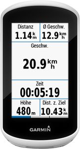 Garmin Edge Explore Touchscreen Bike Computer – GPS, Connected Features, White