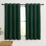 PONY DANCE Blackout Velvet Curtains - Crushed Velvet Curtains & Drapes Elegant Home Decor Window Treatment for Living Room/Bedroom, Eyelet Curtains 46x54, Dark Green