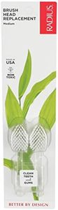 RADIUS Toothbrush Replacement Brush Heads 2-Count Improve Gum Health & Reduce Gum Issues - Medium - Pack of 1