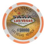 50 $10,000 Las Vegas 14 Gram Laser Graphic Poker Chips