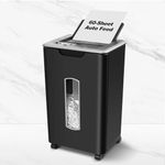 Wingwise Paper Shredder for Home Office, 60 Sheets Auto Feed, 2.4m/min Shredding, 55dB Super Quiet, P-4 Cross Cut Shredders with 5.8 Gallons Bin Shreds CD, Credit Card