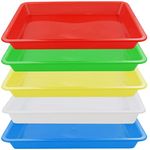 5pcs Reusable Trays Non-Slip Trays Multicolor Play Trays Art Activity Trays Crafts Organizer Trays For School Home Arts And Crafts, Diy Projects, Painting, Organization Supplies - 28 X 21 X 3 Cm