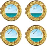 Cruise Ship Porthole Peel 'N Place 15 inch Pack of 4