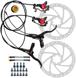 Zoom eBike Hydraulic Disc Brake Set – 2/3-Pin Power-Off Sensor, Pre-Bled Levers & Calipers with 160mm Rotors – Front & Rear Electric Bike Brake Kit