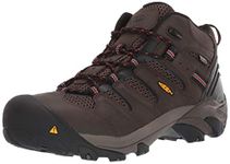 KEEN Utility Men's Lansing Mid Height Steel Toe Waterproof Work Boots, Cascade Brown/Brindle, 15