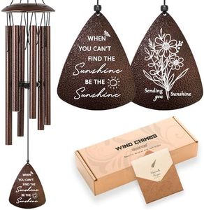 Get Well Gifts for Women Men, 32" Bronze Wind Chimes Inspirational Gifts for Women, Cheer Up Positive Sending You Sunshine Get Well Soon Gift Baskets