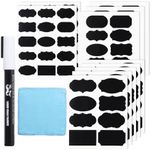 Mr. Pen- Chalkboard Labels, 100pc, Assorted Shapes, 1 White Chalk Marker and Small Towel, Labels, Label Stickers, Labels for Storage Bins, Sticker Labels, Bottle Labels, Food Labels, Jar Labels