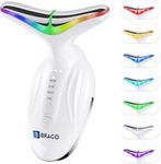 Brago Red Light Therapy Beauty Device for Face and Neck, 7-in-1 LED Face Slimming and Uplift Wand, Face and Neck Massager for Glowing Skin Rejuvenation