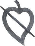 Wooden Heart Curtain Tieback – Decorative and Functional Design – Gray