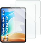 USTIYA 2 Pack Screen Protector for OPPO Pad NEO 2024 y OPPO Pad Air2 11.4" Tempered Glass Protection