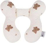 vocheer Baby Neck Pillow(Upgraded), Cotton, Baby Support Pillow, Car Seat Pillows for Newborn, Carseat Head and Body Support, Infant Travel Pillows for Prams, Pushchair, Stroller, Bouncer, Bears