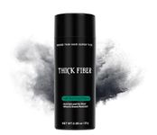 THICK FIBER Hair Fibres (Pack of 1, BLACK) | Powder for Thinning 25g Bottle Makes Thin Look Thicker in Seconds with loss Concealer Women & Men