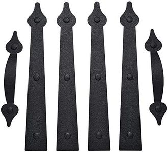 SANKINS Garage Door Magnetic Decorative Hardware Carriage Accents Faux Hinges Handle Kit Curb Appeal Decor,Pack of 1,Color Black