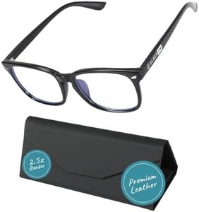 Sleep ZM 45% Blue Light 2.5x Reading Glasses plus Premium Foldable Eyeglass Case