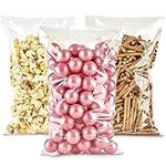 Prestee 200pk Self-Sealing Clear Plastic Cellophane Bags, 6x10 Goody Bags, Candy Bags, Cookie Bags for Gift Giving, Clear Treat Bags Self-Sealing