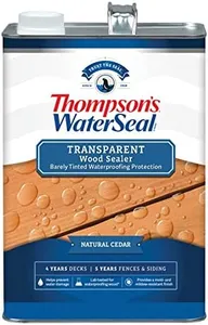 Thompson’s WaterSeal Transparent Waterproofing Wood Stain and Sealer, Natural Cedar, 1 Gallon