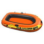 Intex Explorer Pro Inflatable Boat, Boat Only, Two Person (196 x 102 x 33 cm), Orange