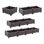 HEAVENGLOW Planter Box Convenient Sturdy Stable Raised Garden Bed for Porch Yard Garden 40cmx40cmx22cm