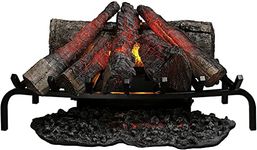 Dimplex DLG1058 Open Hearth Fireplace Insert with Faux Logs Bed, Black