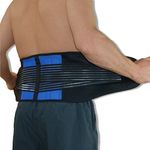 NeoPhysio Neoprene Double Pull Lower Back Support Lumbar Brace = Large