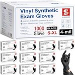 Schneider Black Vinyl Exam Gloves, 