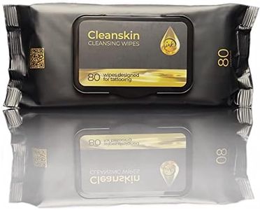 CleanSkin [80-Count] Cleansing Tattoo Wipes Green Soap For Tattooing | All-in-One Tattoo Cleaning Solution | Alcohol, Fragrance, Lint Free| During Procedure Green Soap| Tattoo soap for PMU & Piercings