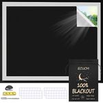 ECUCM Blackout Blinds for Windows, 157" x 57" Blackout Curtains Window Covering Portable Blackout Shades, 100% Room Darkening Black Out Blinds for Baby Nursery Kids Bedroom Travel Temporary