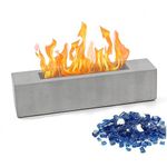 BRIAN & DANY Table Fireplace, Table Fire for Indoor and Outdoor Use, Bio Ethanol Fireplace with Extinguishing Aid and Funnel