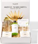 Thoughtfully Cocktails, Skinny Margarita Cocktail Gift Set, Includes Skinny Margarita Cocktail Mixer, Glass Cactus Cocktail Shaker, 2 Cactus Shot Glasses, and 2 Flavored Salts (Contains NO Alcohol)