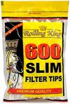 Rolling King Slim Filter Tips - 600 Tips per Bag