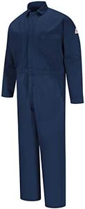 Bulwark FR mens Flame Resistant 9 Oz Twill Cotton Classic Industrial overalls and coveralls workwear apparel, Navy, X-Large US