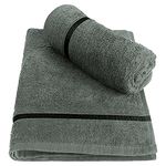 Story@Home Hand Towel | 450 GSM Face Towel | Pack of 2 | 40 x 60 cm | Color: Charcoal Grey | 100% Cotton Ultra Soft | Ideal as Kitchen Towel | Face Towel for Men | Face Towel for Women