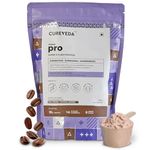 Cureveda Pro Plant Protein Powder, Coffee - Pea & Rice Isolate - No Bloating | Vegan, Preservative Free | Superfoods, Superseeds, Superberries | 20gm Serve | 500gm