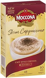 Moccona Skim Cappuccino 50 Individual Sachets (5 x 10 Pack)
