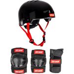 Tony Hawk Helmet & Padset 9+ Yrs Protective Kit, Youth Unisex, Black/Red (Multicoloured), L-XL