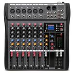 Weymic CK-60 Professional Mixer (6-Channel) for Recording DJ Stage Karaoke Music Application w/USB Drive BT