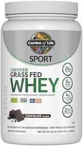 Garden of Life Sport Certified Grass Fed Clean Whey Protein Isolate, Chocolate, 23.7oz (1lb 7.7oz / 672g) Powder