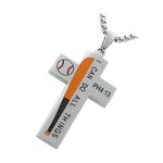 Cross Necklace Neck Jewelry Baseball Necklace Necklaces The Cross Stainless Steel Man Clavicle Chain