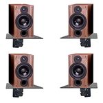 Audiovan Shelf Speaker Wall Mount Wall Speaker Mount, Speaker Stand (5 x 5 Inches) 4 Pcs Pack