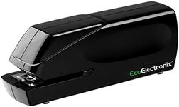 EcoElectronix Portable Automatic Electric Stapler - 30 Sheet Capacity, Quiet Operation, Jam-Free and Easy Reload - AC Adapter/Battery Powered, (Black)