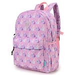 Kids Backpack, VONXURY Lightweight Cute School Backpack for Toddler Pink Unicorn Preschool Backpack Bookbag with Front Chest Buckle