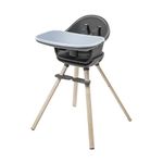 Maxi-Cosi Moa 4-in-1 Evolutive Highchair, 6 Months - 7 Years, 0-25 kg, Adjustable Baby High Chair, Transforms to Booster Seat, Toddler Stool & Small Desk with Seat, Beyond Graphite