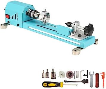 Mini Lathe Wood Lathe Machine Multi-Purpose Type Lathe Milling Cutting Grinding Polishing Professional Table Top Lathe Tool Kit